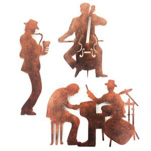 Music Art Wall Decor Jazz Decoration Cowboy Metal Wall Art Rustic Indoor And🌺